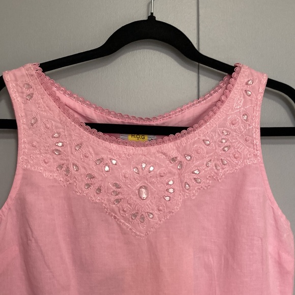 Sleeveless Linen/Cotton Blend Dress by H.O.G. - Picture 2 of 10